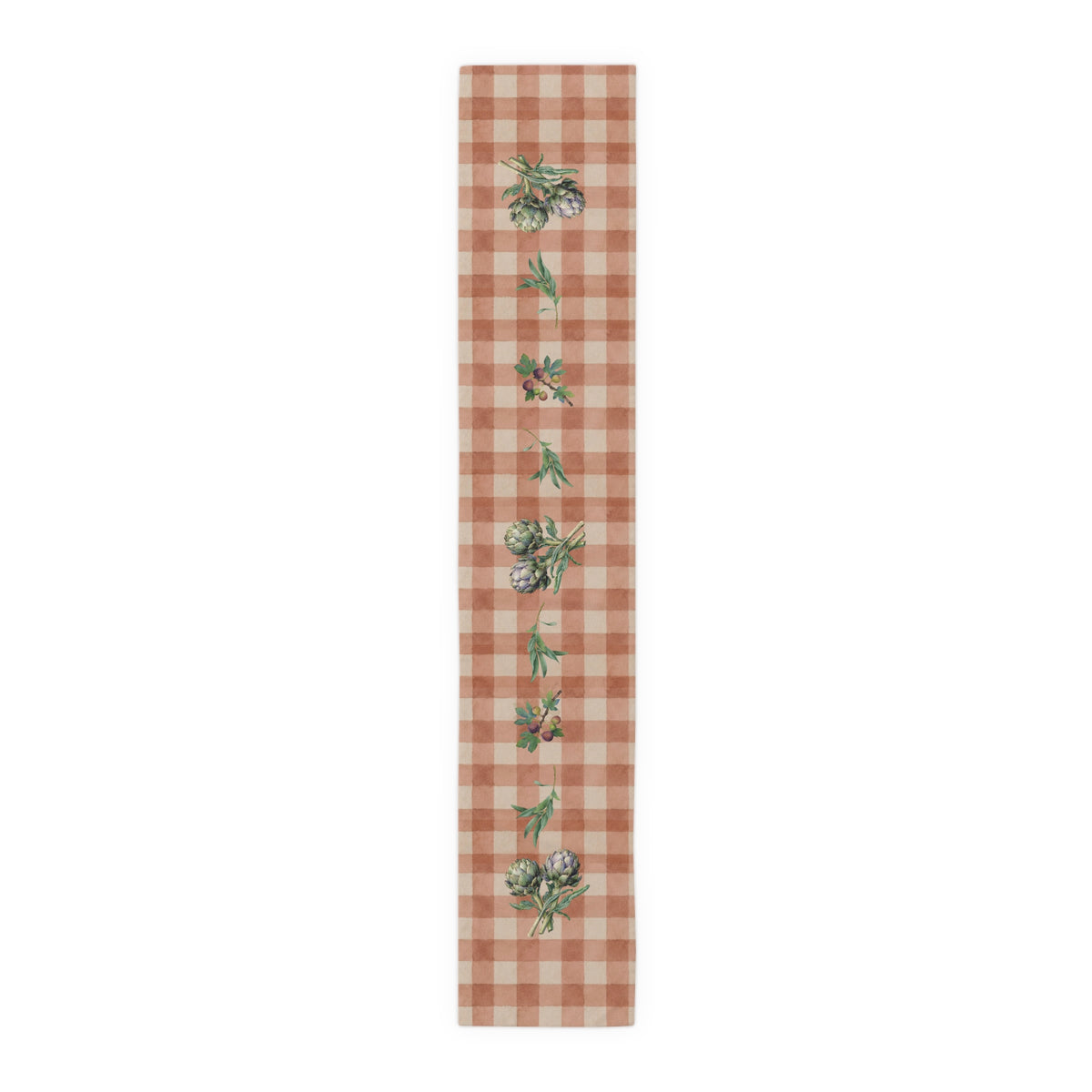 Artichoke Gingham Table Runner — Terracotta Decor