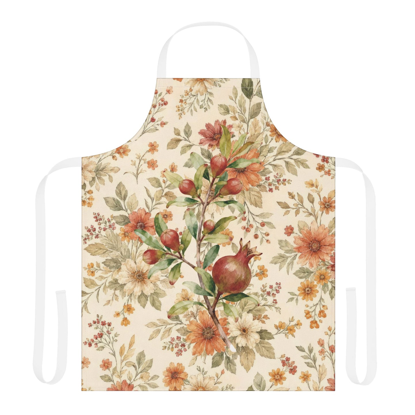 Pomegranate & Marigold Fall Apron