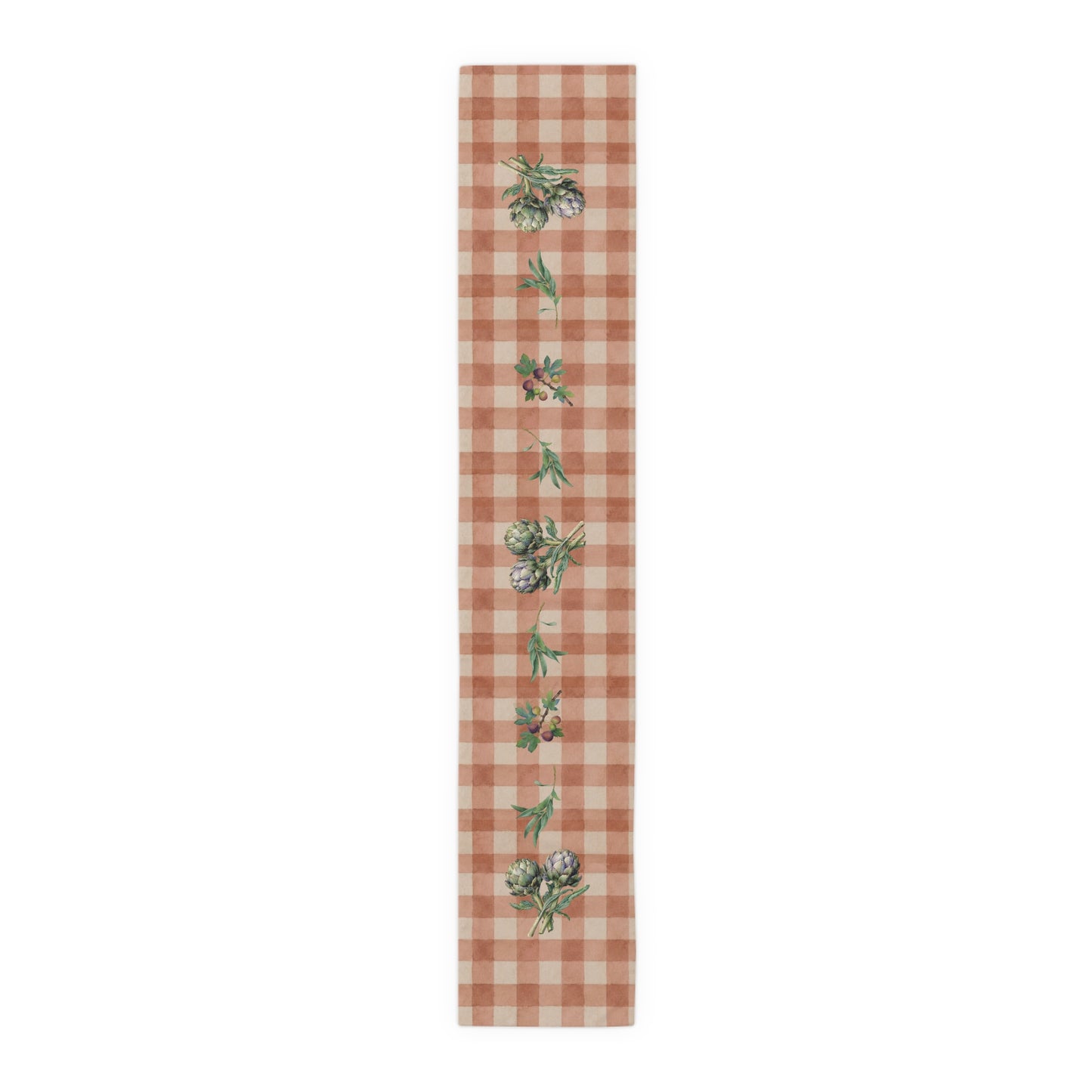 Artichoke Gingham Table Runner — Terracotta Decor