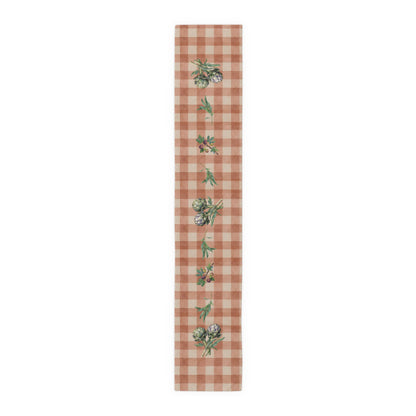 Artichoke Gingham Table Runner — Terracotta Decor