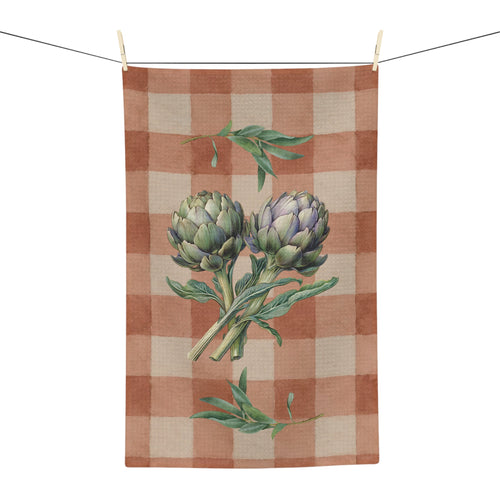 Artichoke Gingham Tea Towel — Terracotta Kitchen
