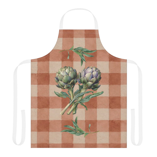 Artichoke Gingham Apron — Terracotta Kitchen Decor