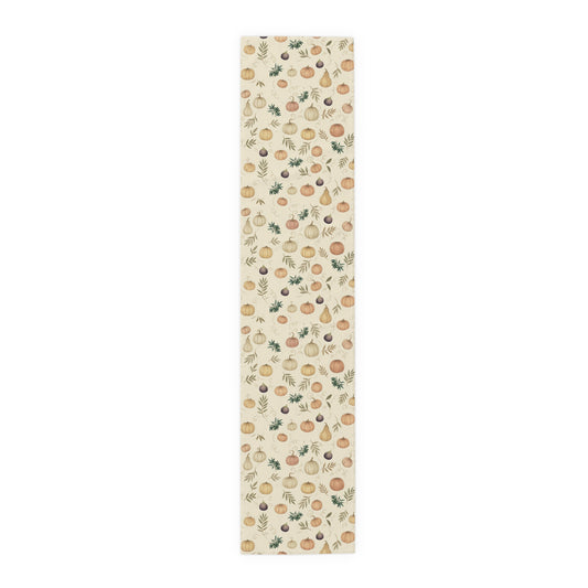 Pumpkin & Olive Fall Table Runner