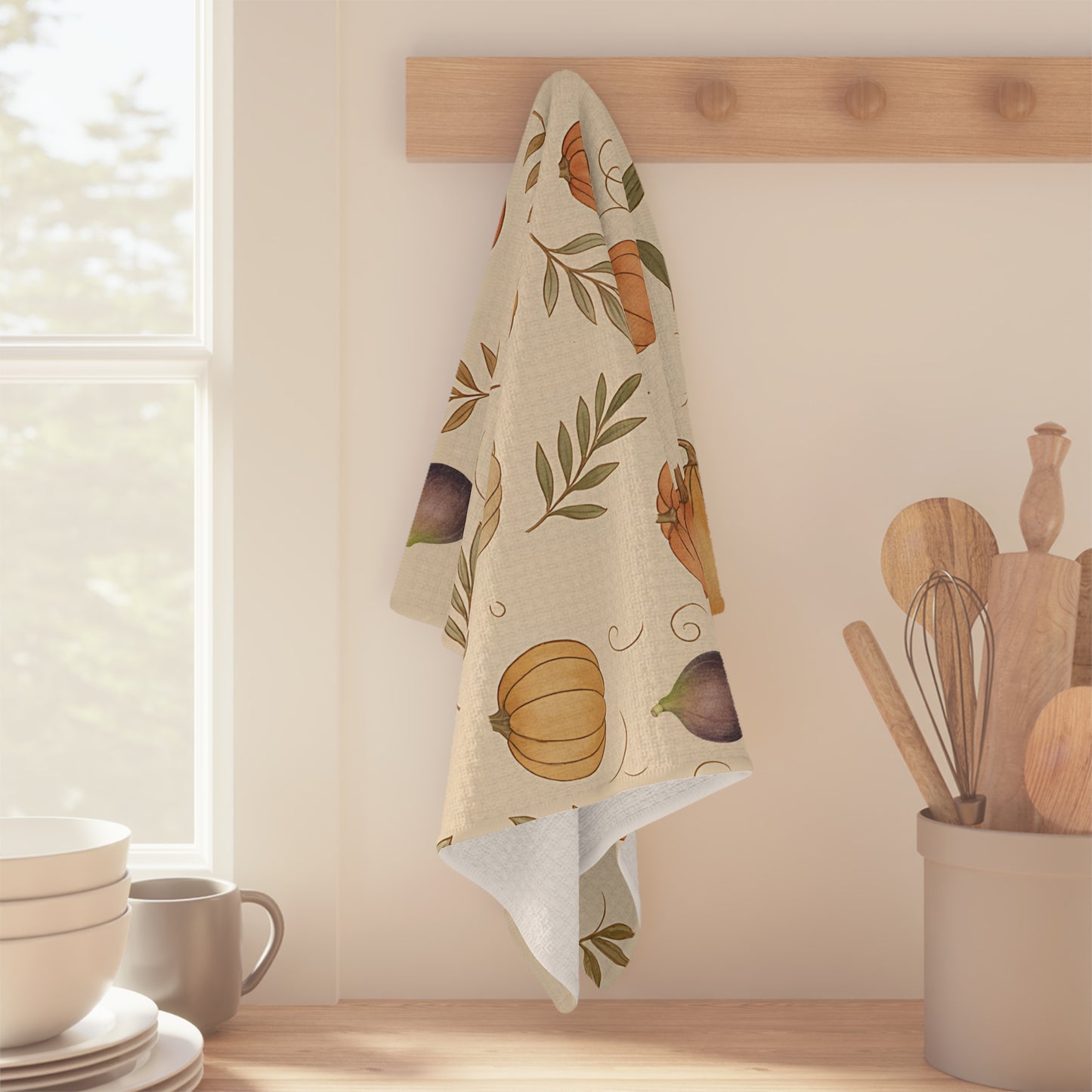 Pumpkin & Olive Fall Tea Towel