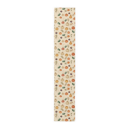 Pumpkin & Olive Fall Table Runner
