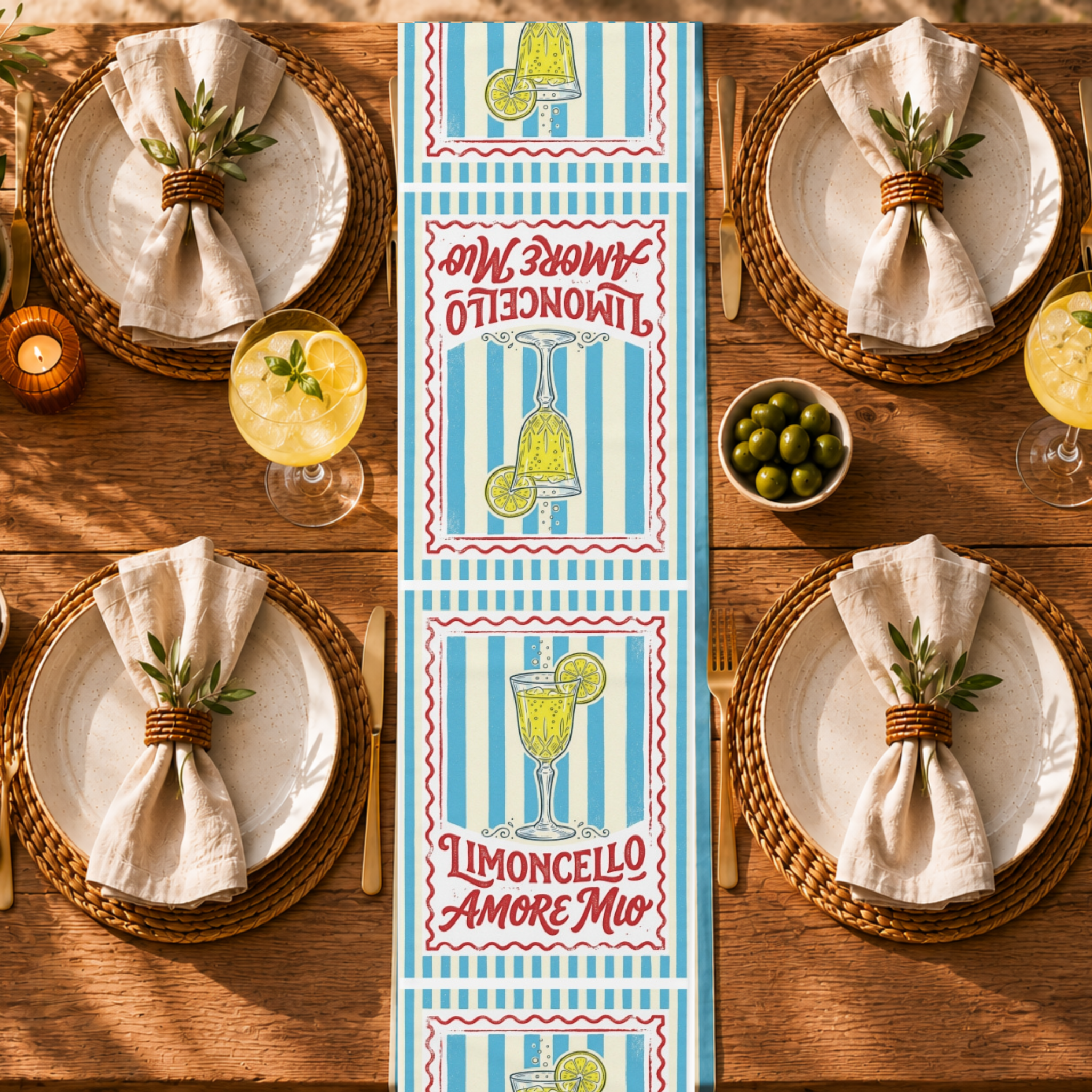 Limoncello Table Runner - The Italian Summer Table Decor