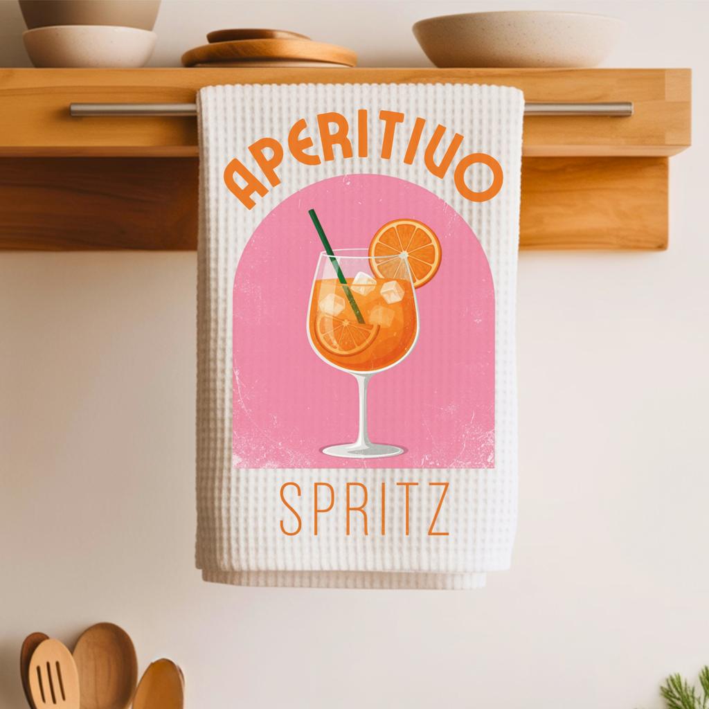 The Aperitivo Hour Tea Towel — Italian Kitchen Decor