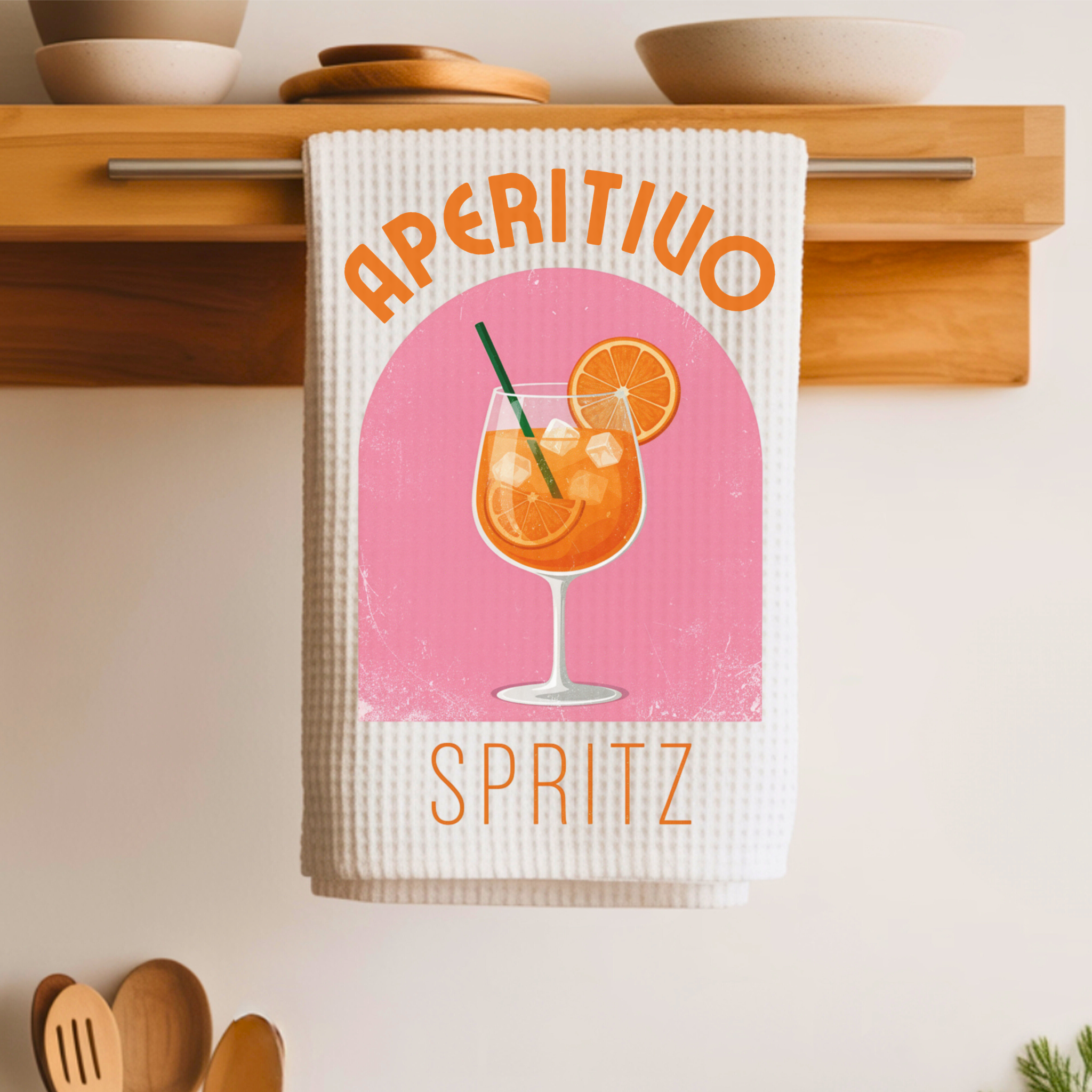 The Aperitivo Hour Tea Towel — Italian Kitchen Decor