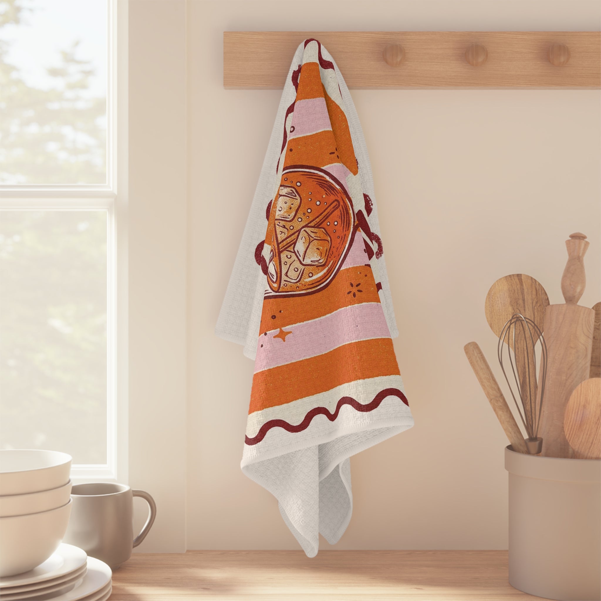 Spritz Club Tea Towel — Retro Italian Cocktail Decor