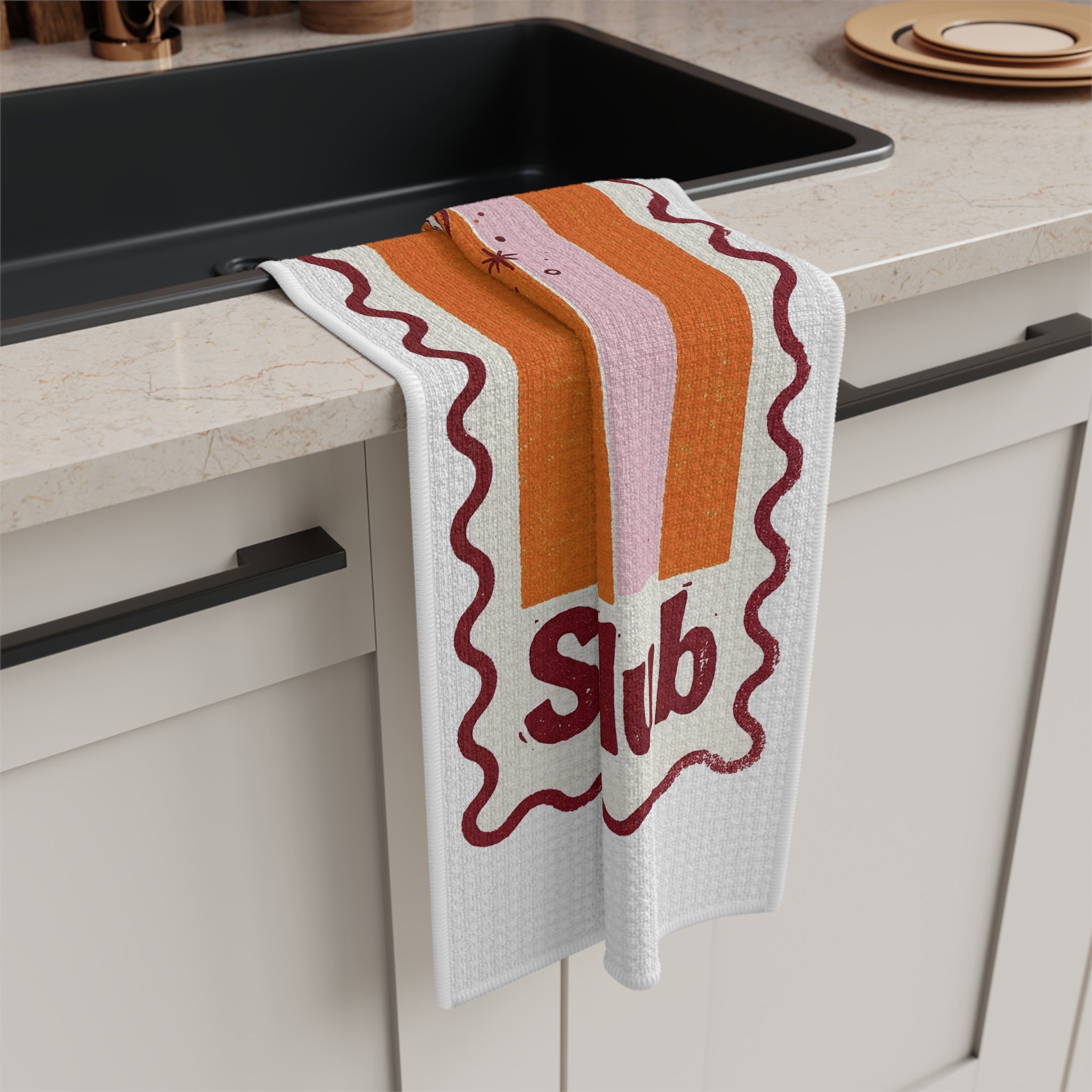 Spritz Club Tea Towel — Retro Italian Cocktail Decor