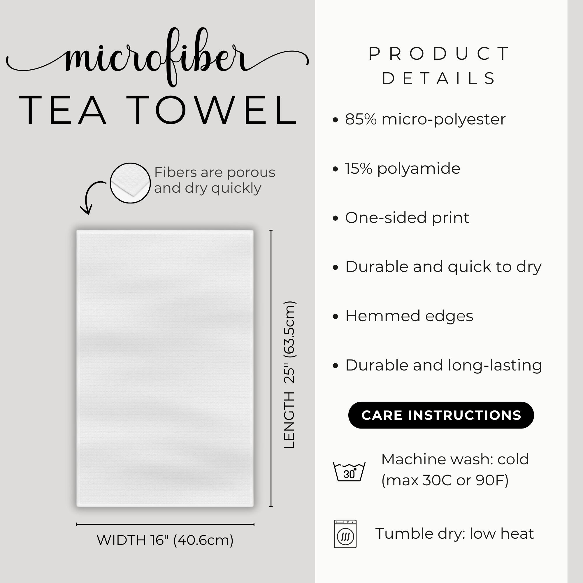 Pomegranate Tea Towel — Mediterranean Botanical Kitchen Decor