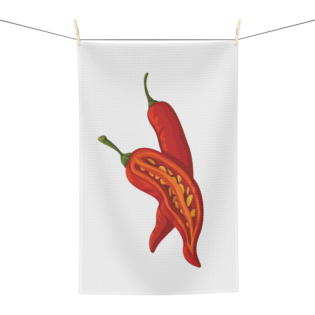 Chili Pepper Tea Towel — Spicy Kitchen Decor