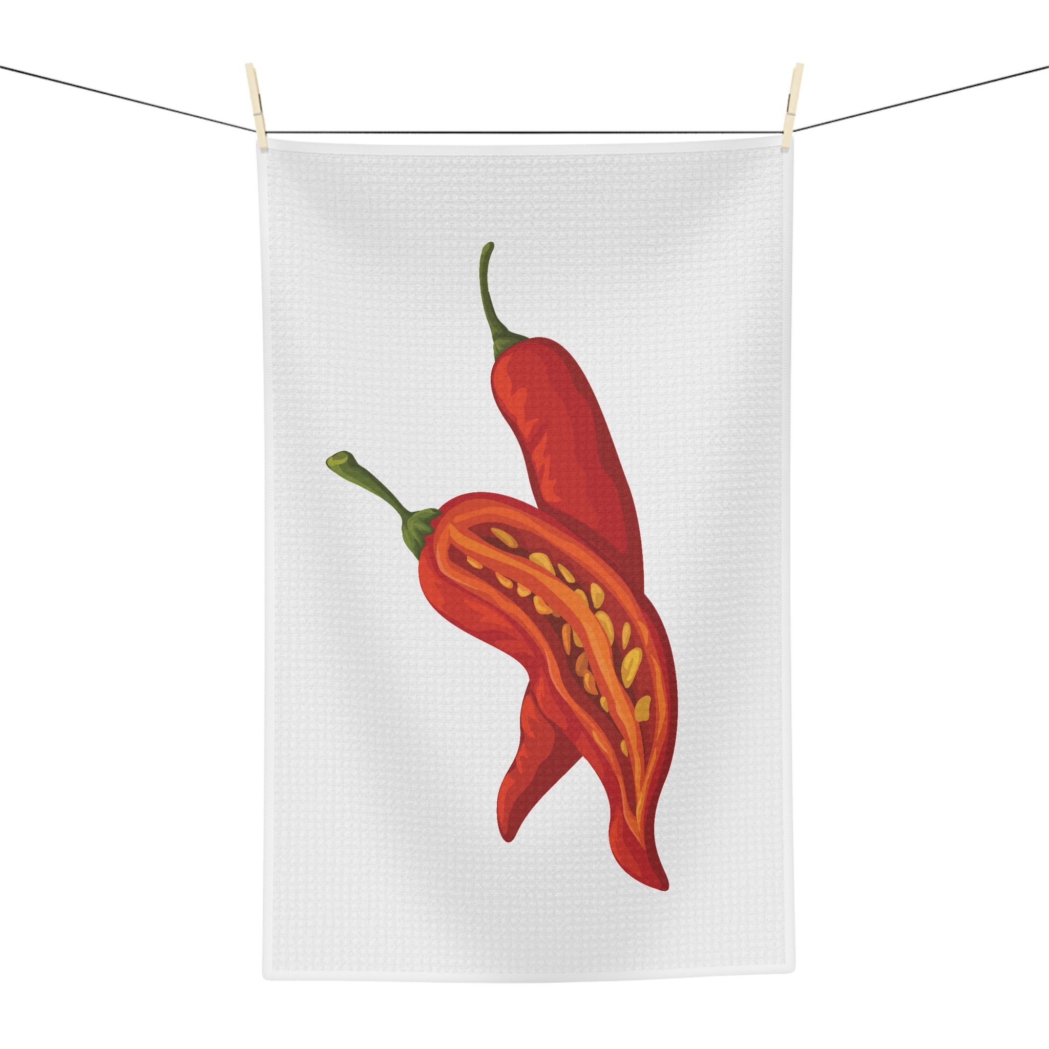 Chili Pepper Tea Towel — Spicy Kitchen Decor