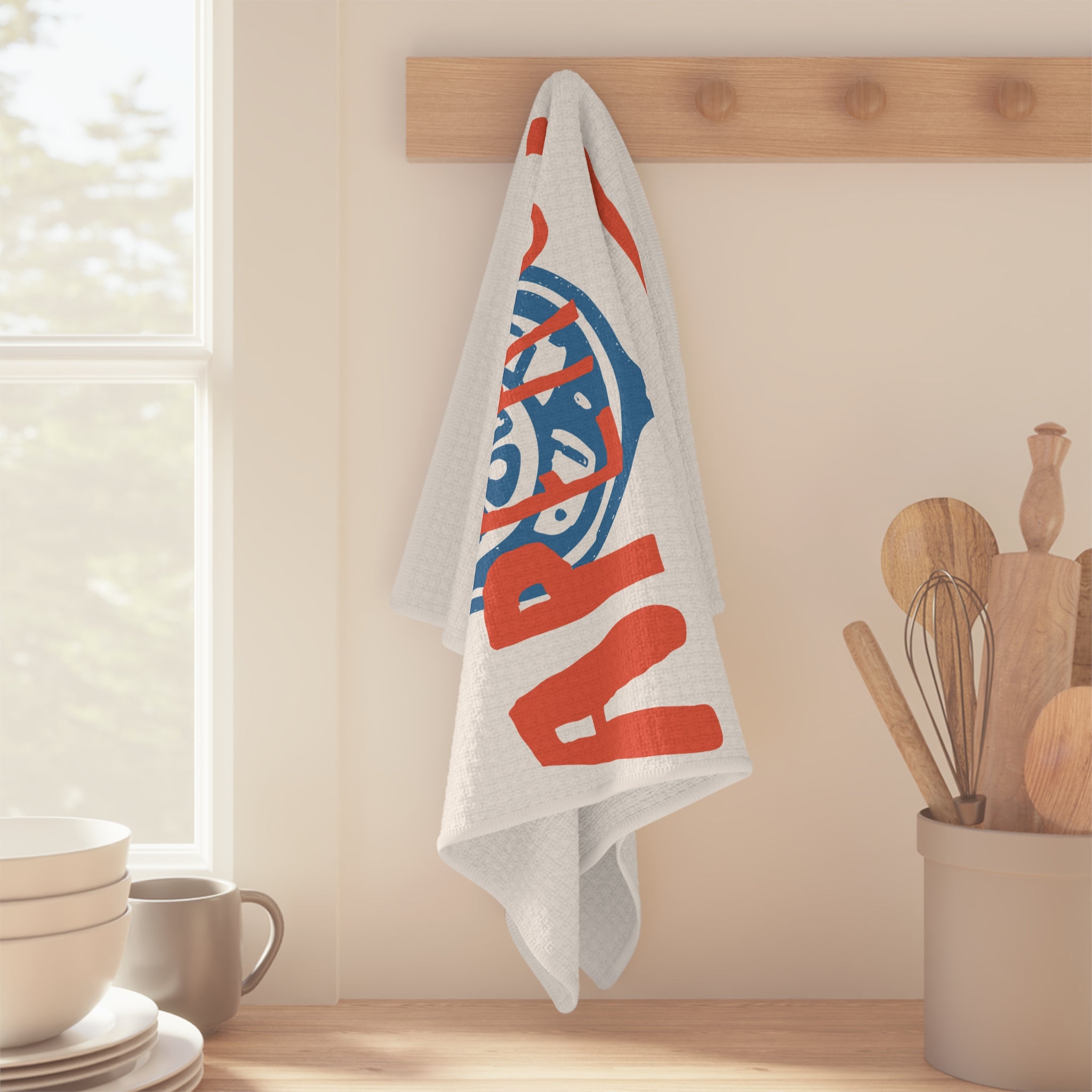 Aperol Spritz Tea Towel — Retro Cocktail Kitchen Decor