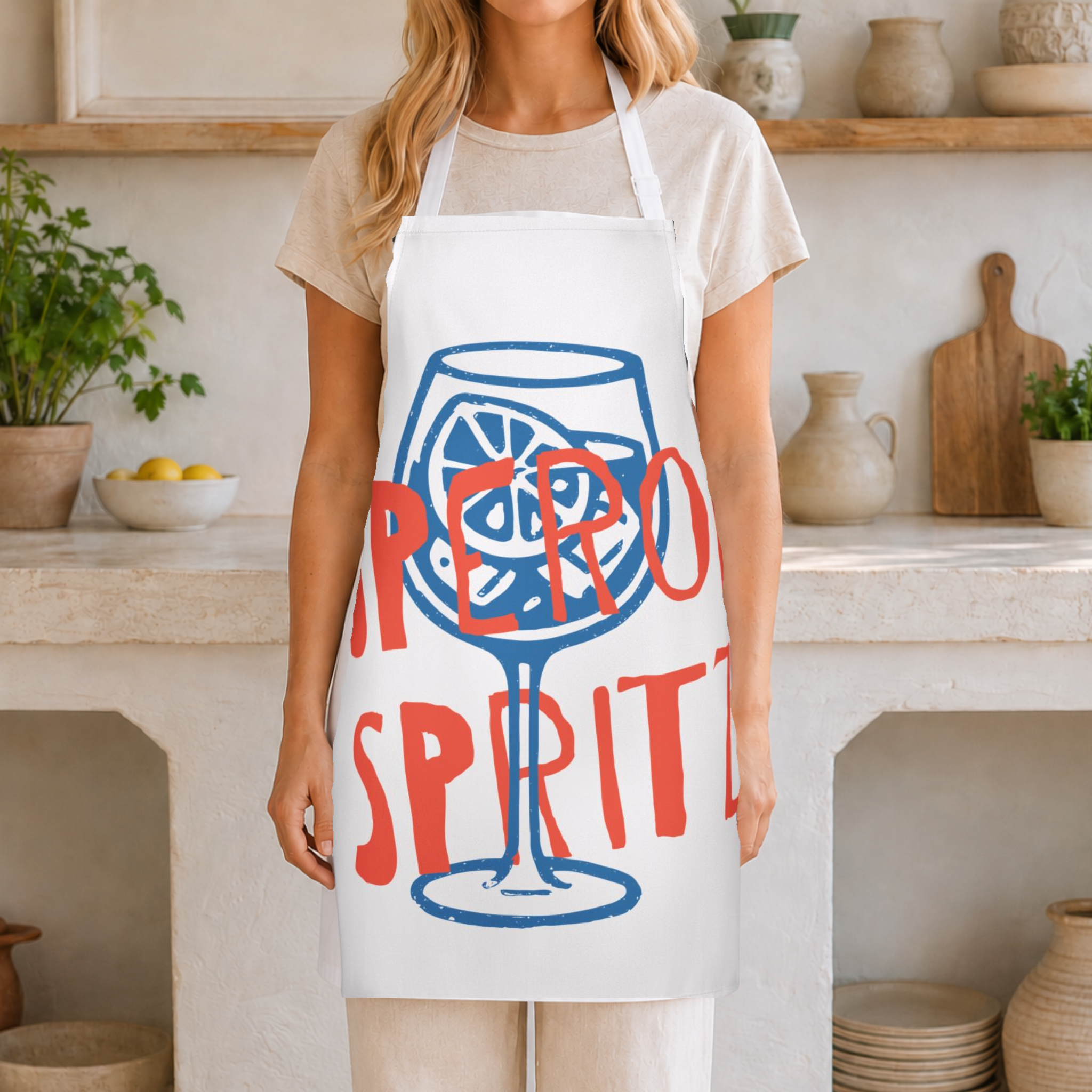 Aperol Spritz Apron — Retro Cocktail Kitchen Apron