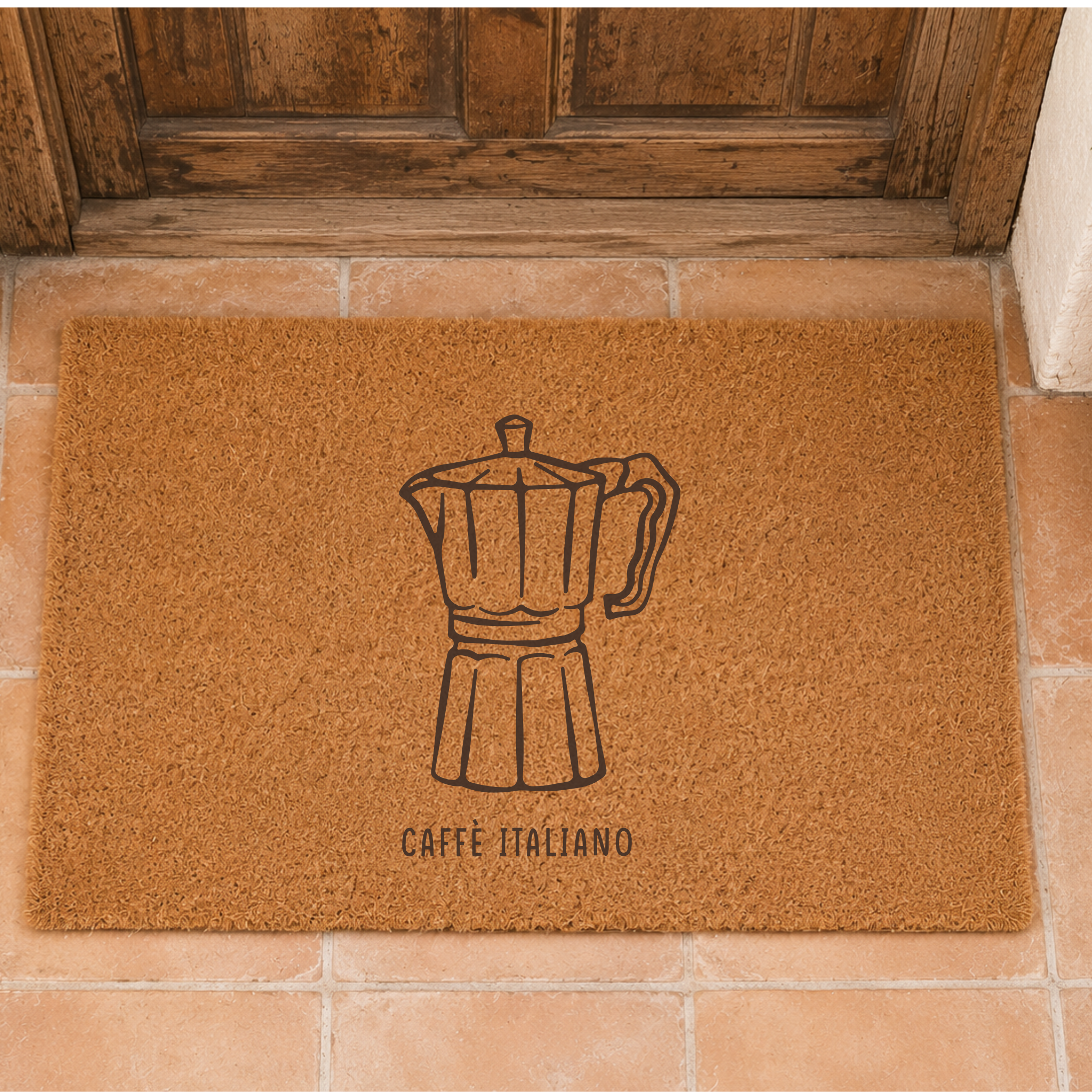 Caffè Italiano Doormat — Espresso-Inspired Kitchen Welcome