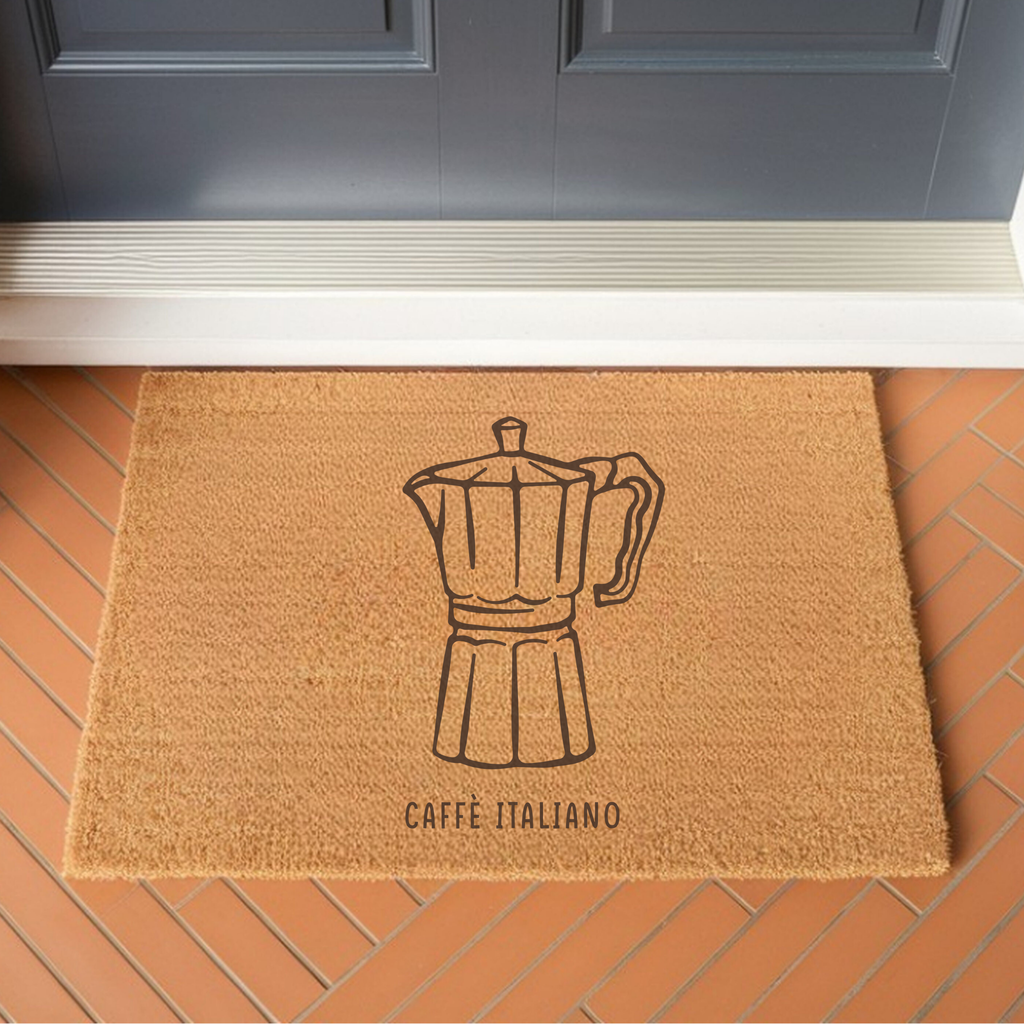 Caffè Italiano Doormat — Espresso-Inspired Kitchen Welcome