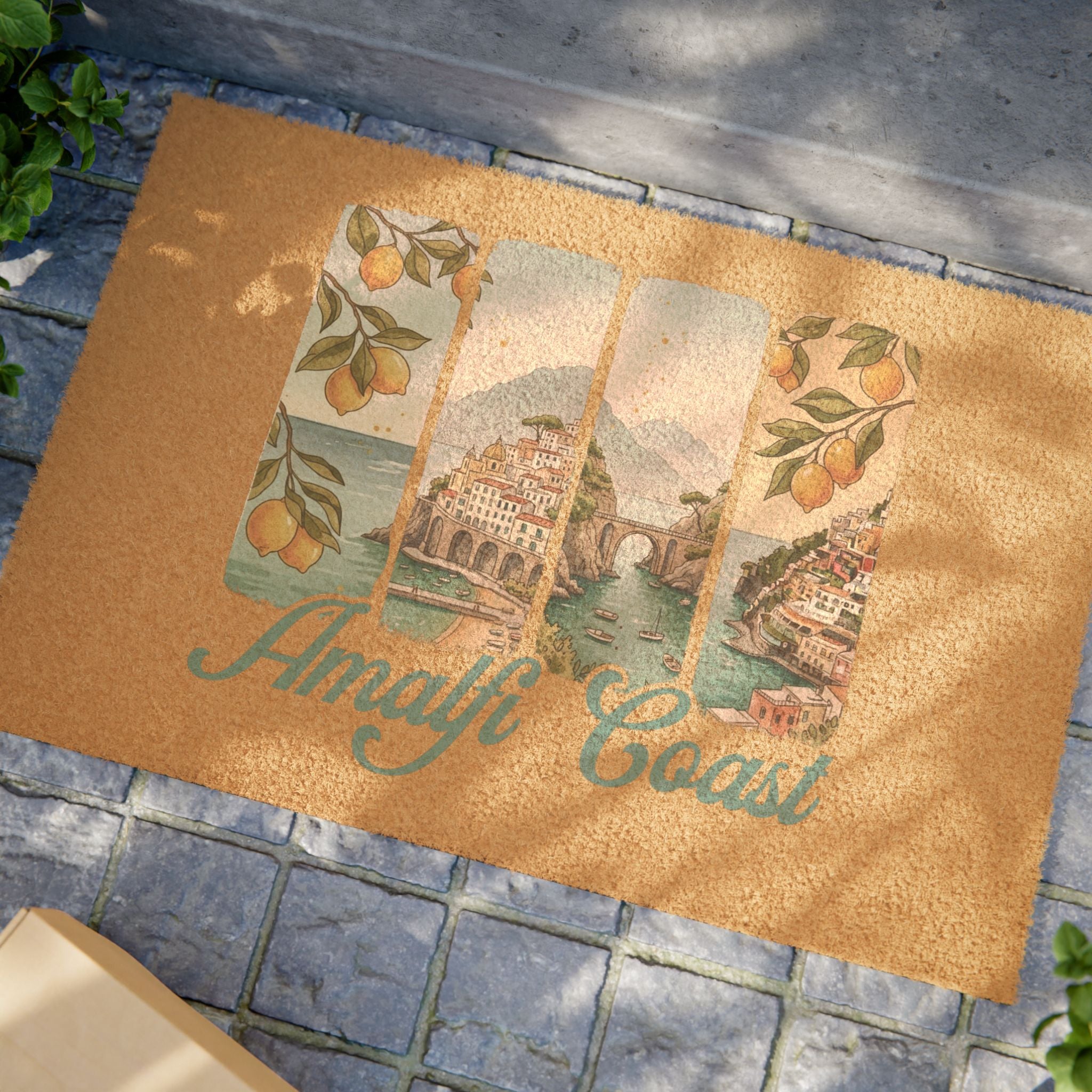 Amalfi Coast Doormat — Italian Lemon Welcome Mat
