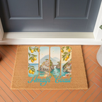 Amalfi Coast Coir Doormat — Italian Entryway Decor