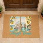 Amalfi Coast Coir Doormat — Italian Entryway Decor