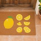 Lemon Citrus Coir Doormat — Italian Entryway Decor