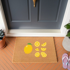Lemon Citrus Coir Doormat — Italian Entryway Decor