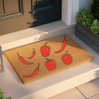 Chili & Bell Pepper Coir Doormat — Mediterranean Entryway Decor