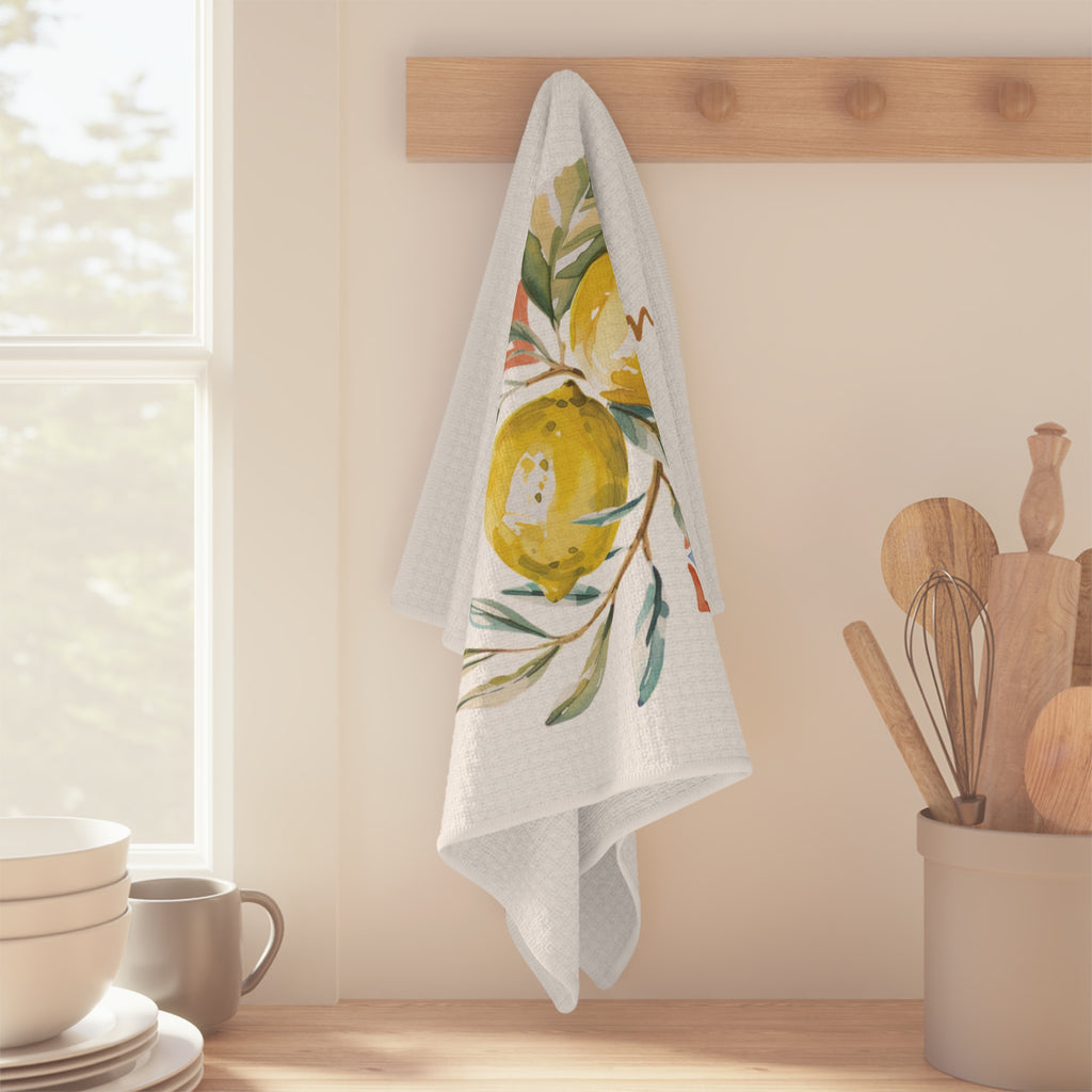 Amalfi Summer Tea Towel — Italian Lemon Kitchen Decor