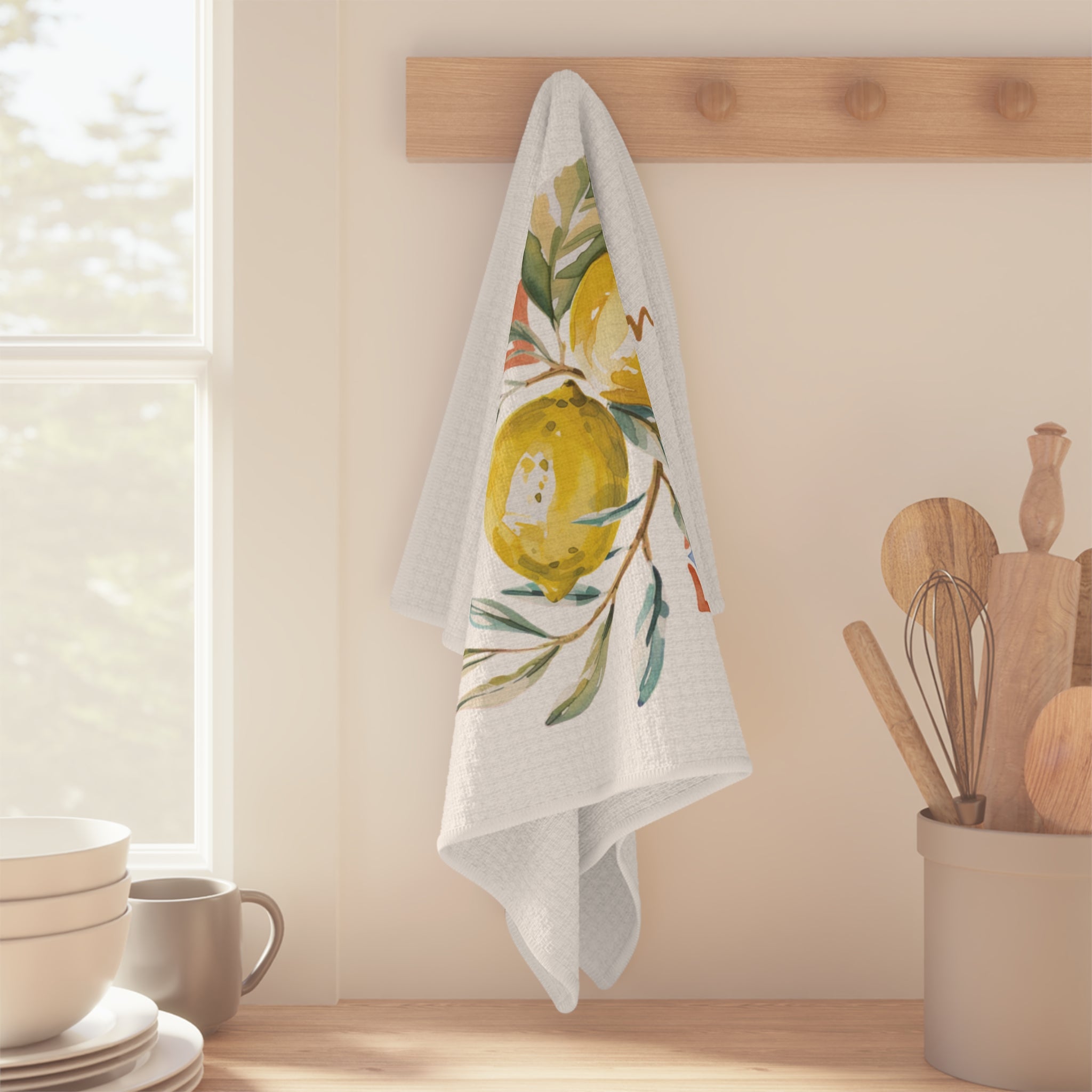 Amalfi Summer Tea Towel — Italian Lemon Kitchen Decor