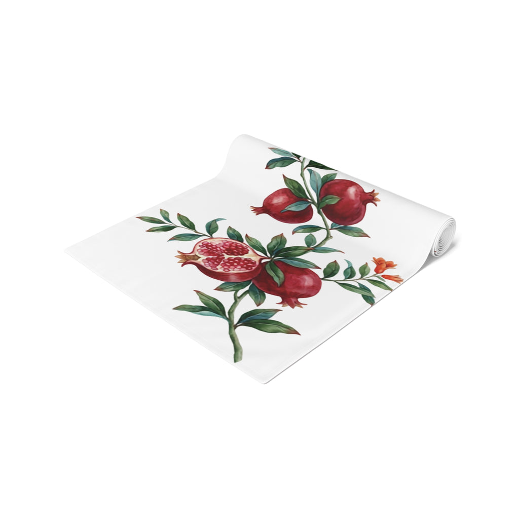 Pomegranate Table Runner — Mediterranean Botanical Al Fresco Decor