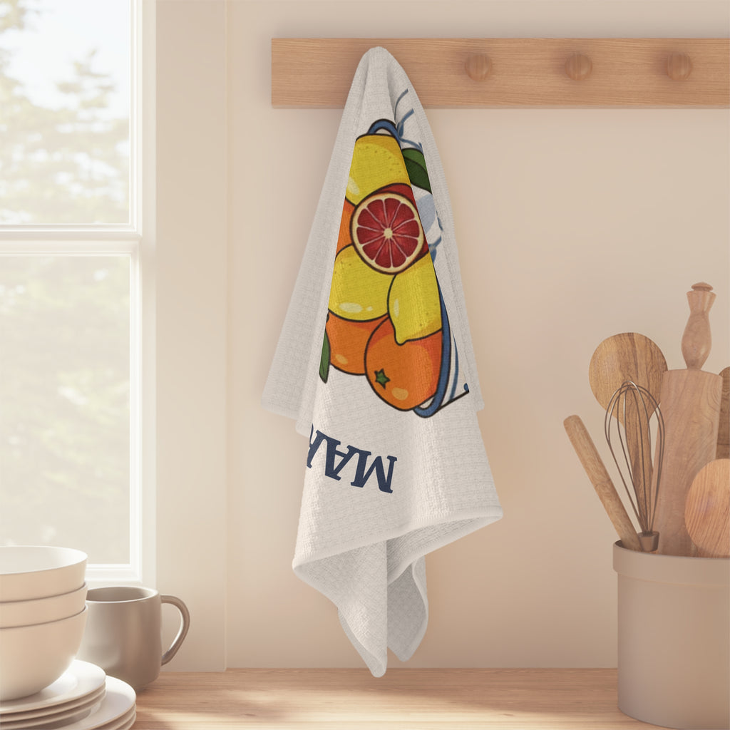 Marché Provençal Tea Towel — Mediterranean Citrus Kitchen Decor