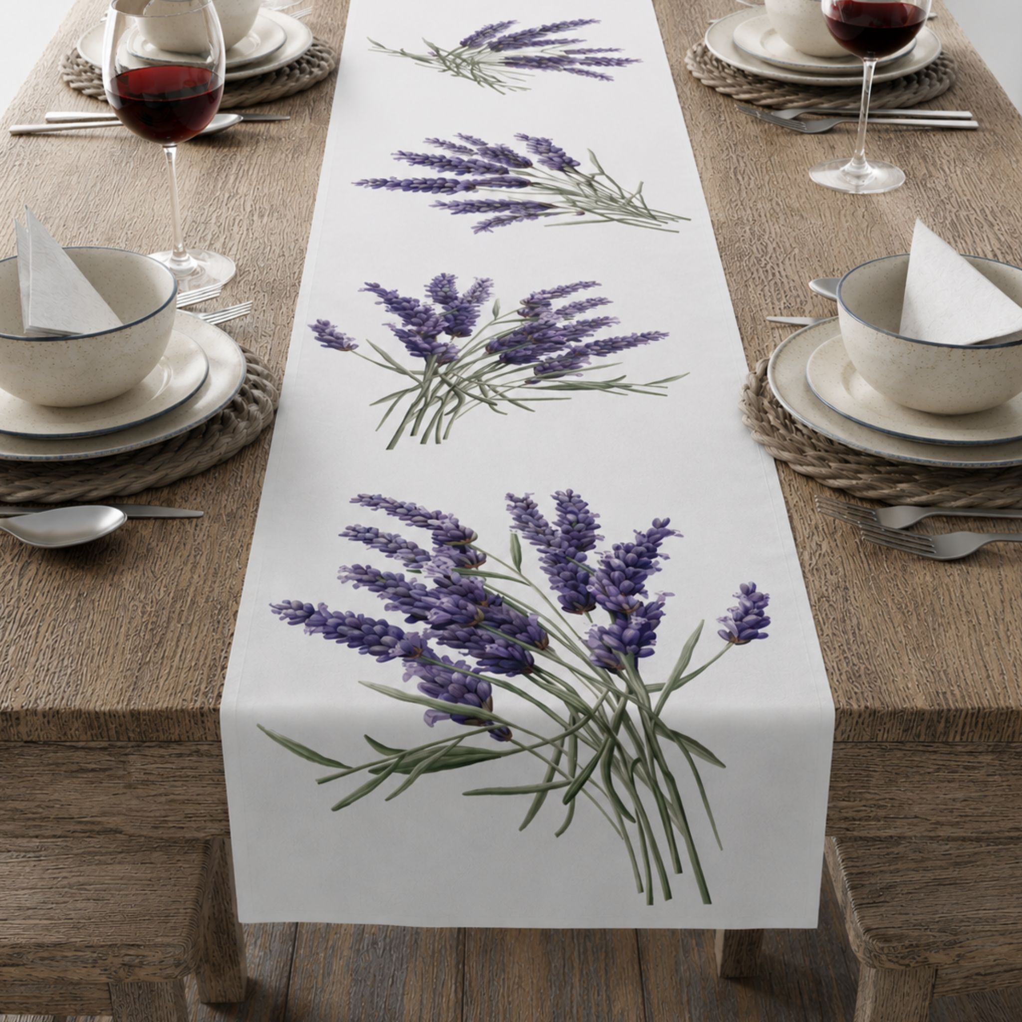 Lavender Table Runner — Provence Al Fresco Decor