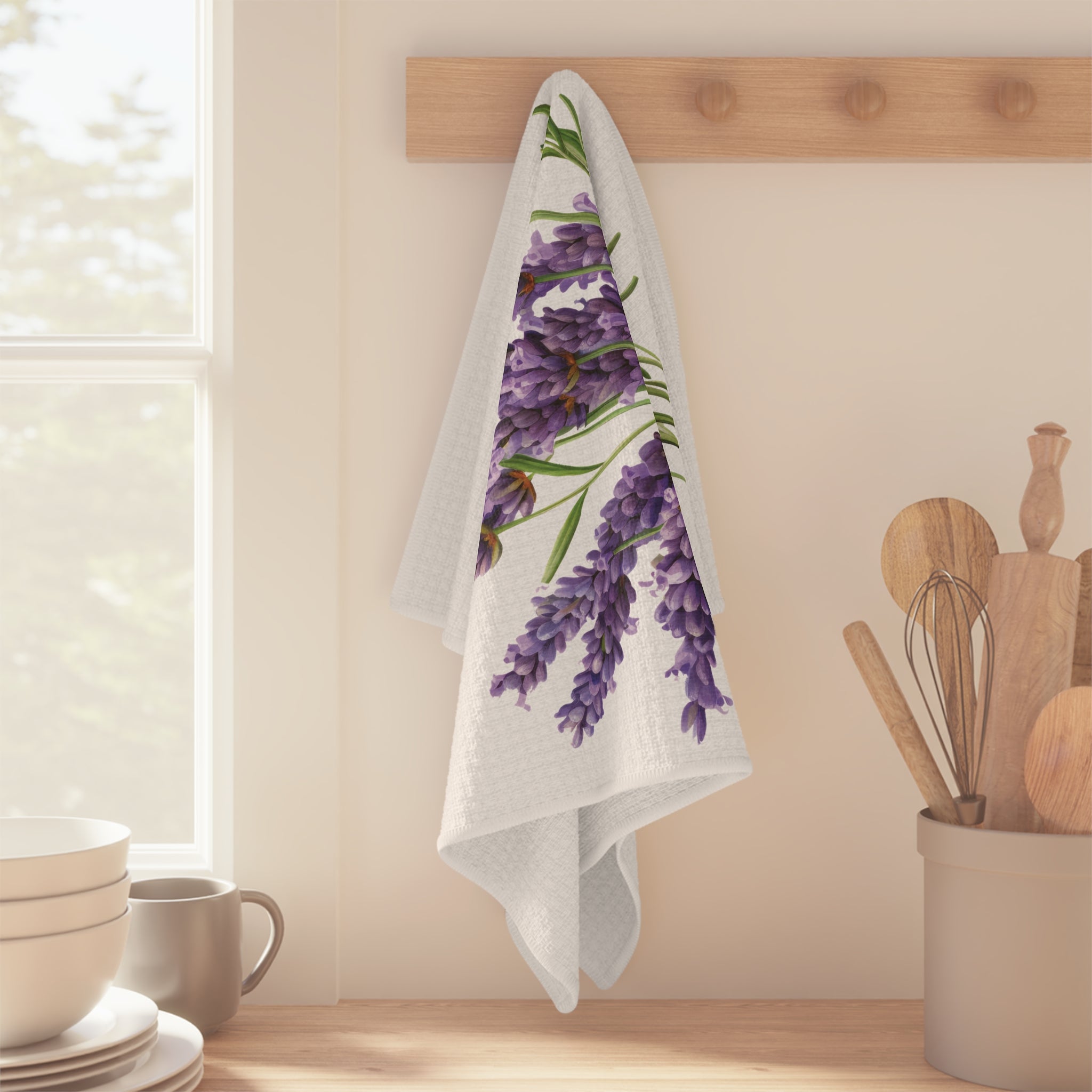Lavender Tea Towel — Provence Kitchen Decor