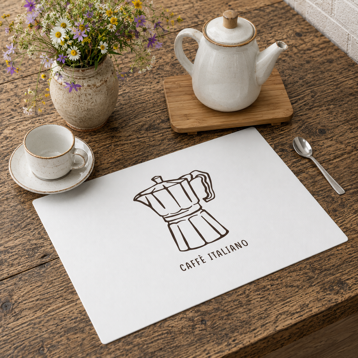 Caffè Italiano Placemat — Italian Summer Table Decor