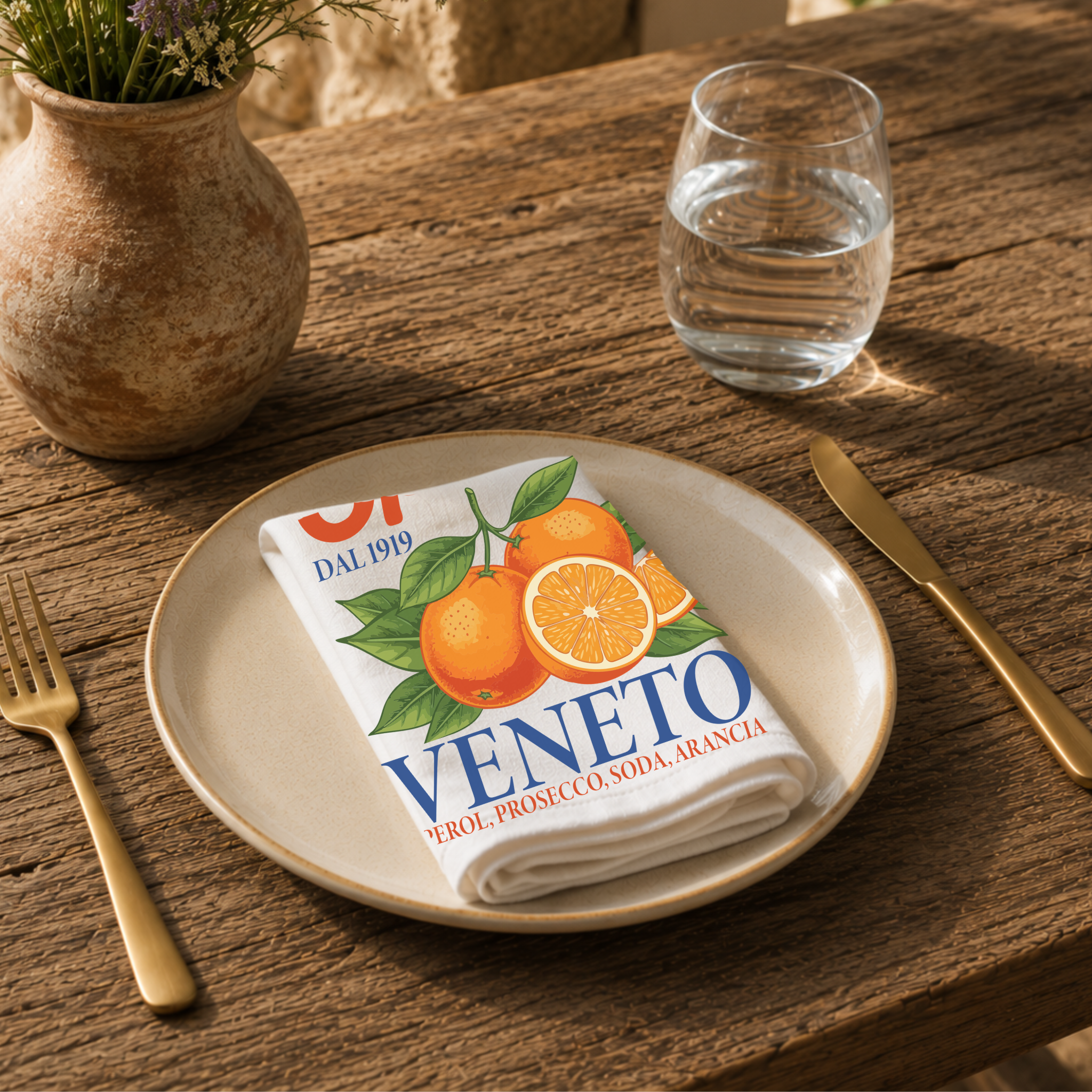 Aperol Spritz Napkin Set lifestyle
