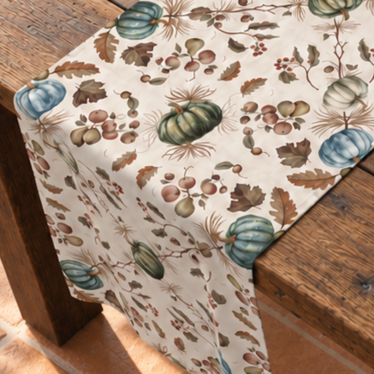 Pumpkin & Pear Fall Table Runner