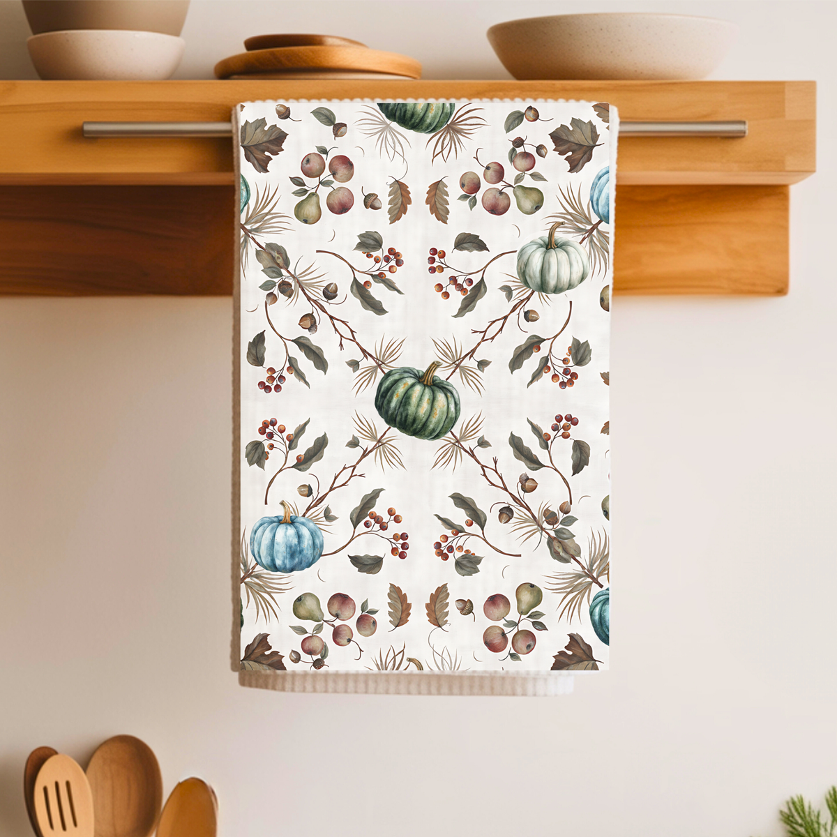 Pumpkin & Pear Fall Tea Towel