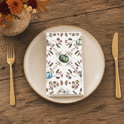Pumpkin & Pear Fall Cloth Napkin