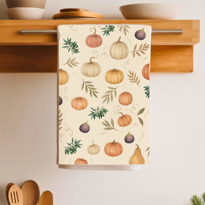 Pumpkin & Olive Fall Tea Towel