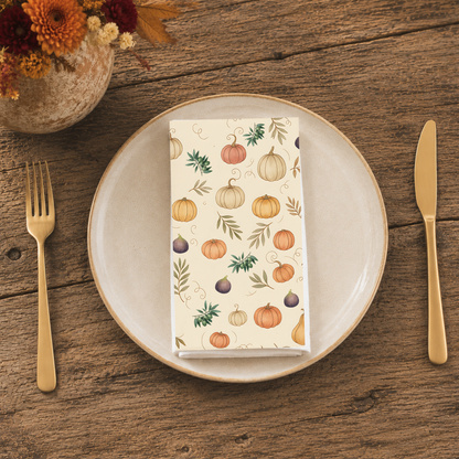 Pumpkin & Olive Fall Cloth Napkin