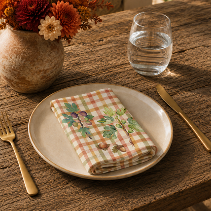 Fig & Acorn Fall Cloth Napkin