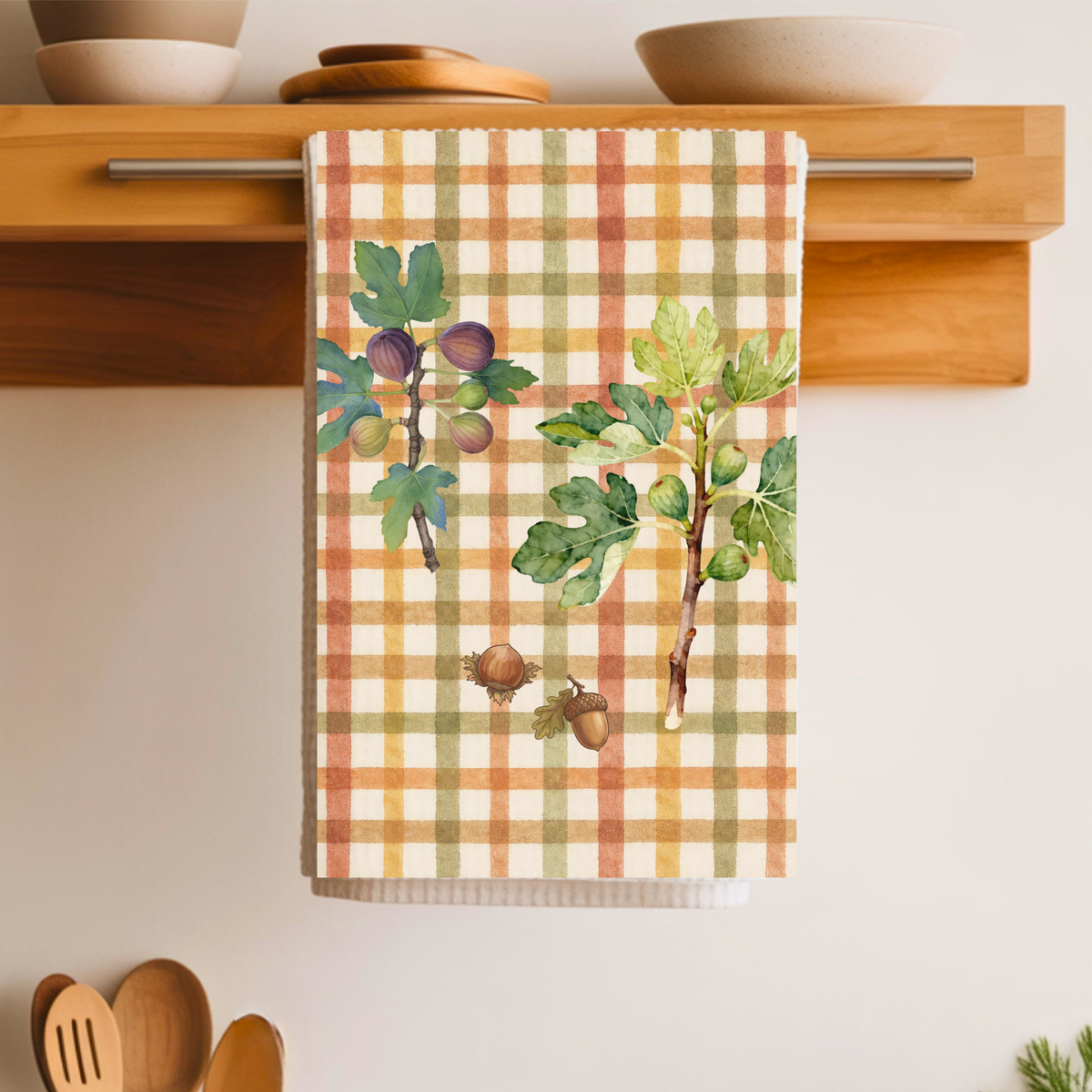 Fig & Acorn Fall Tea Towel