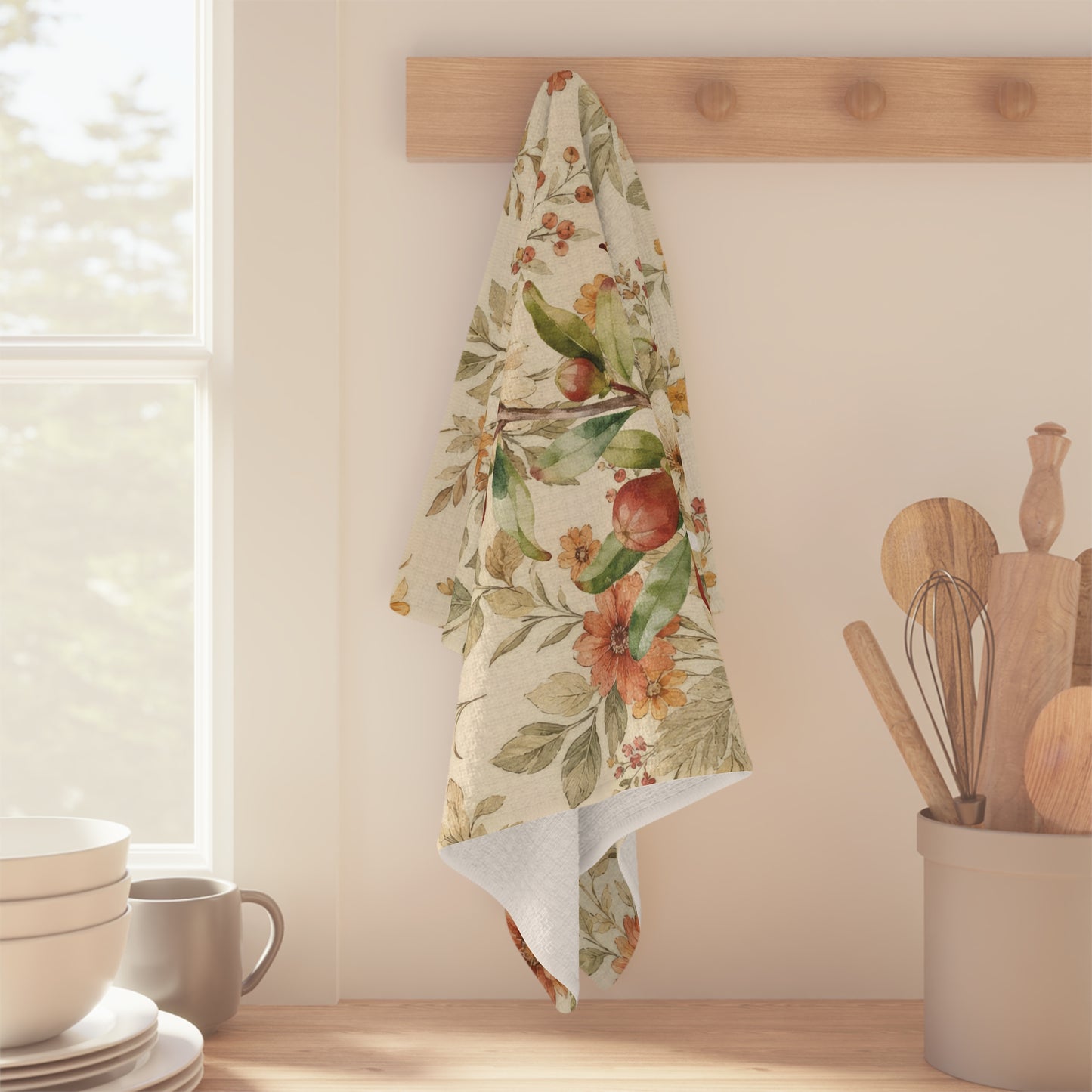 Pomegranate & Marigold Fall Tea Towel