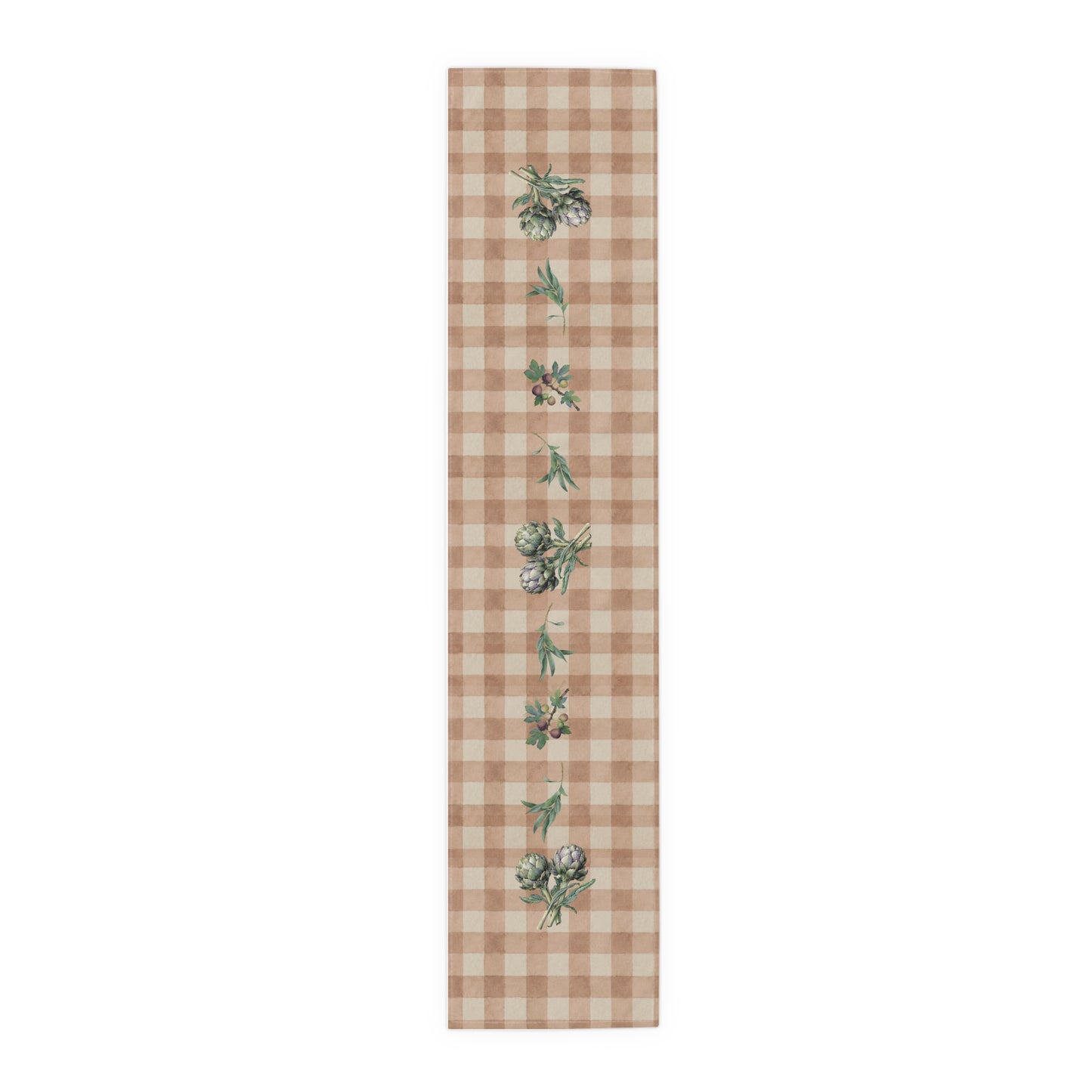 Artichoke Gingham Table Runner — Terracotta Decor