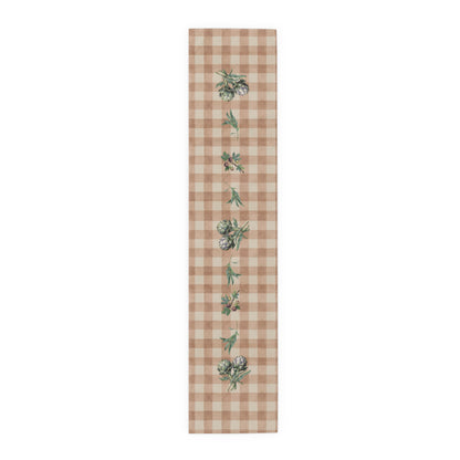 Artichoke Gingham Table Runner — Terracotta Decor