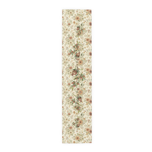 Pomegranate & Marigold Fall Table Runner