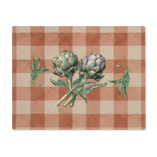 Artichoke Gingham Placemat — Terracotta Table Decor