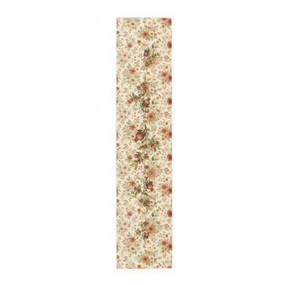 Pomegranate & Marigold Fall Table Runner
