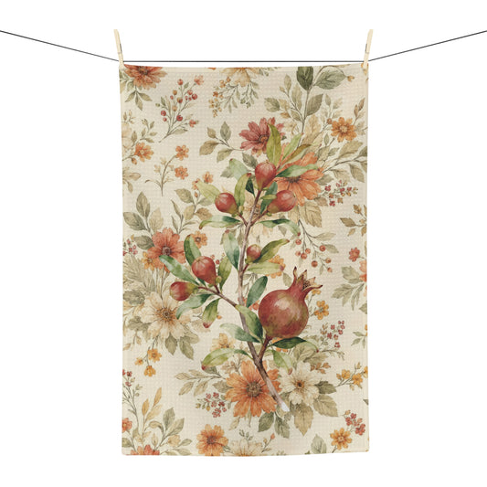 Pomegranate & Marigold Fall Tea Towel