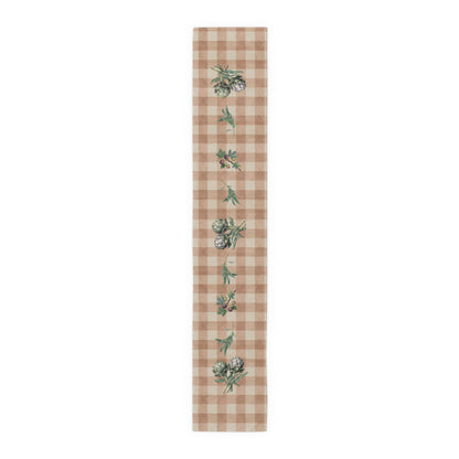 Artichoke Gingham Table Runner — Terracotta Decor